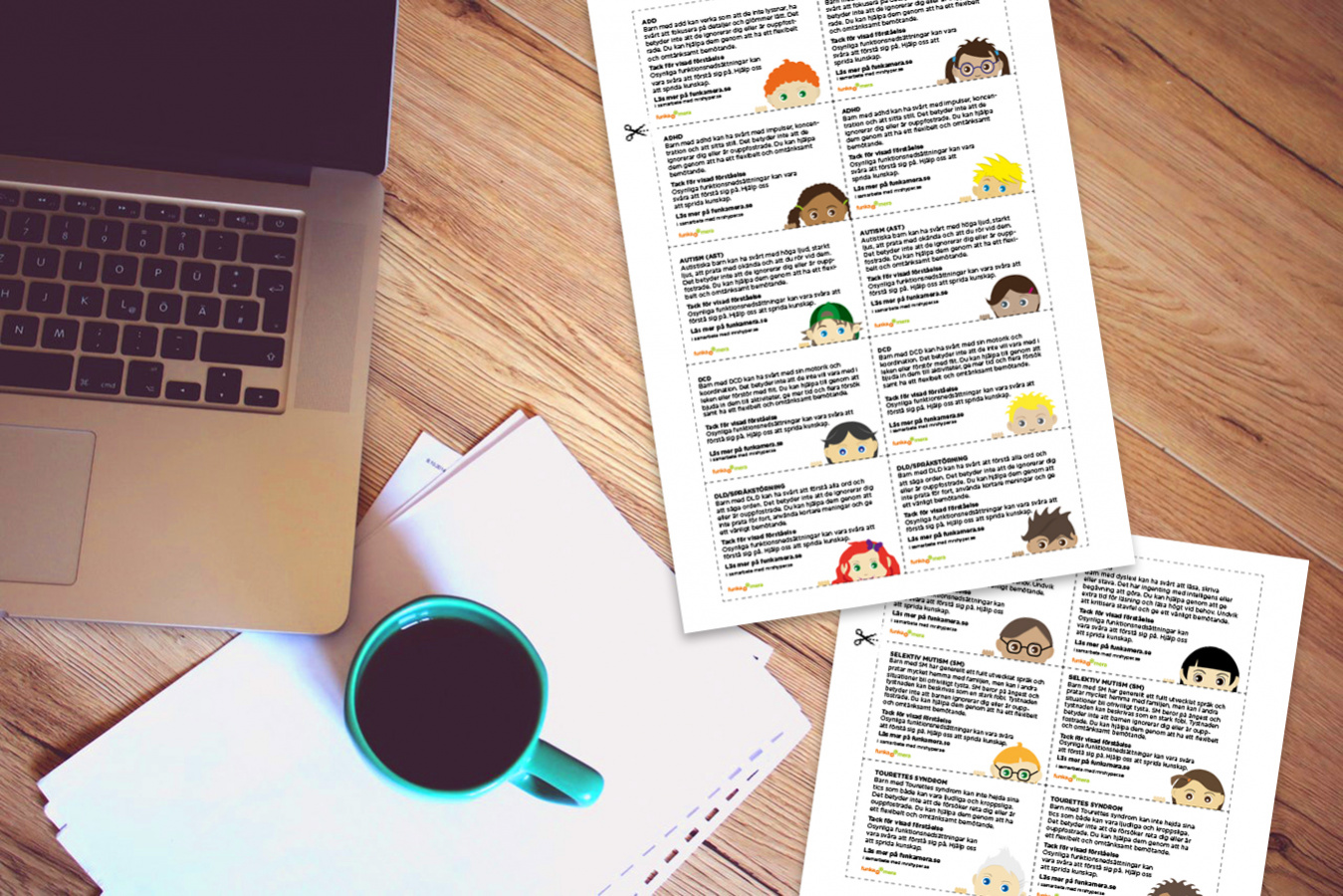 NPF-kort - en av varje på A4-ark