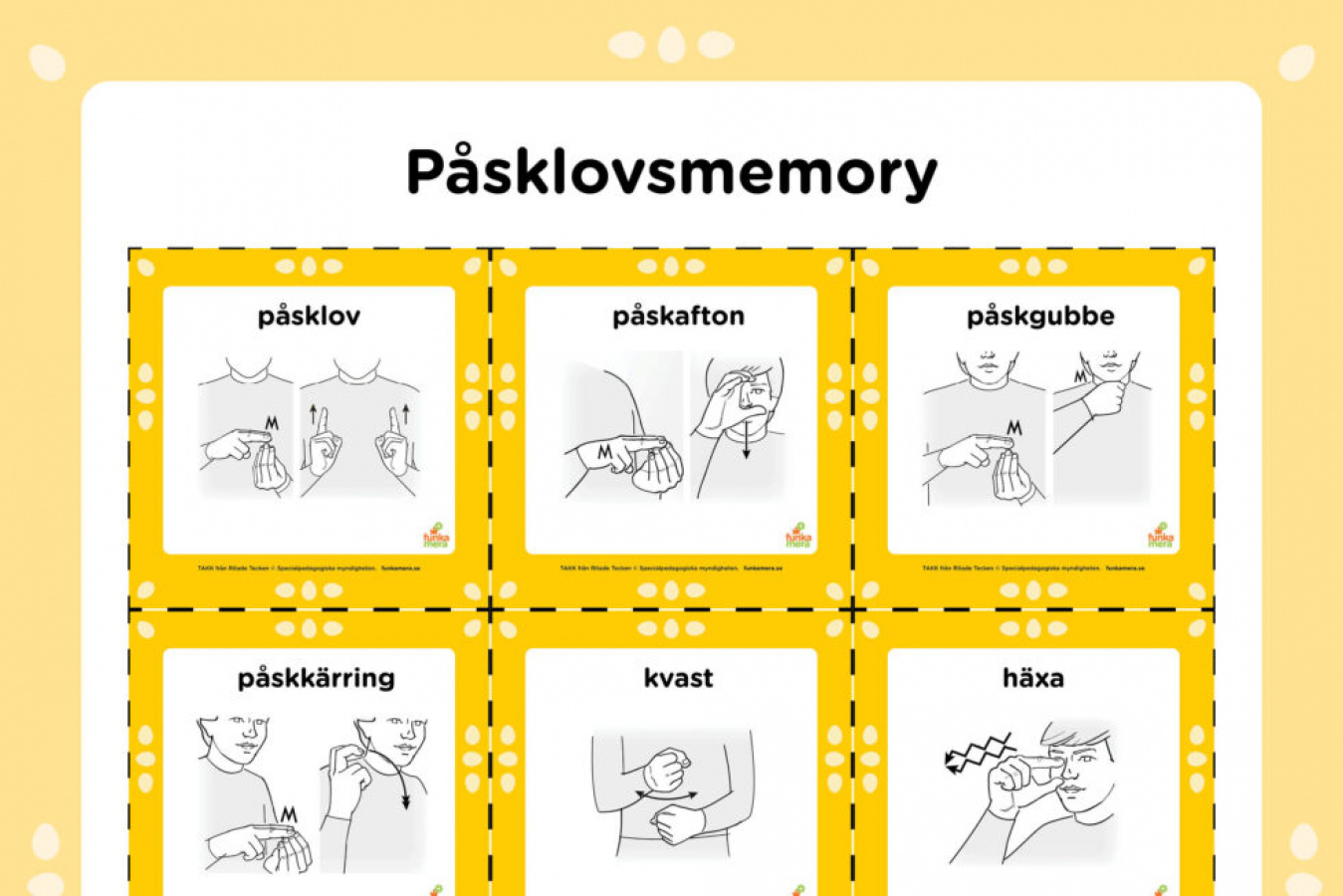 Påsklovsmemory - med TAKK