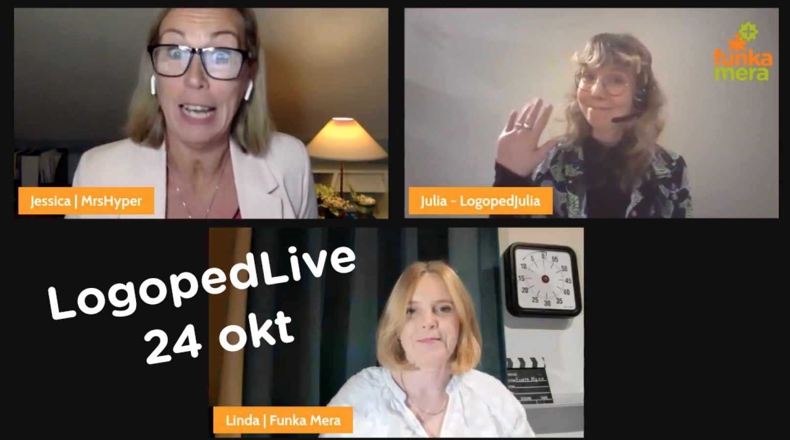 LogopedJulia med på LogopedLive