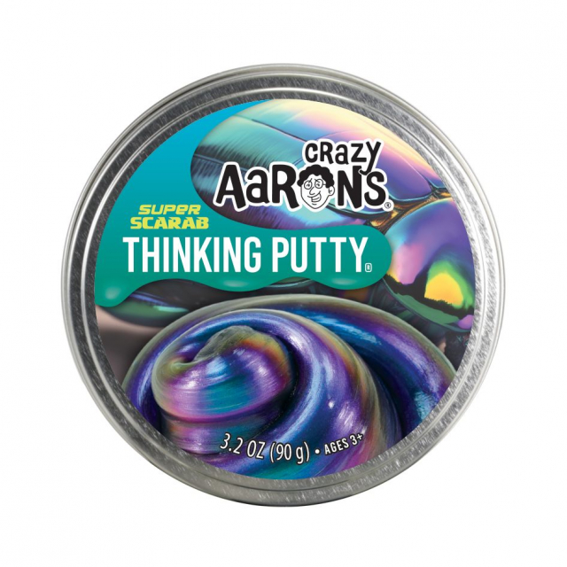 Förpackning med Crazy Aaron’s Thinking Putty Super Scarab