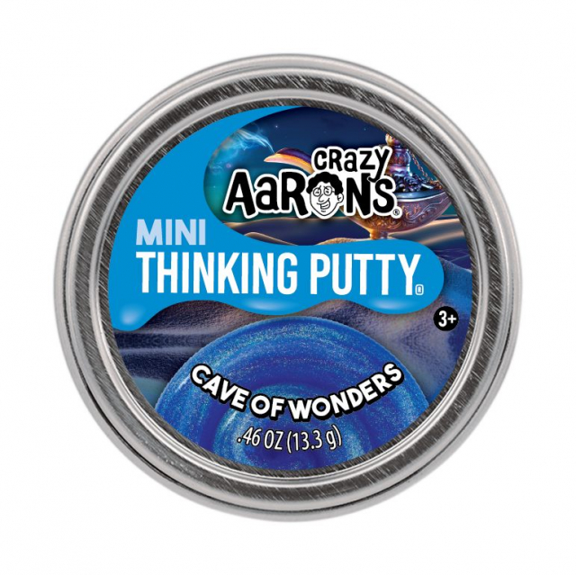 Cave of Wonders Thinking Putty med blått glitter – produktbild