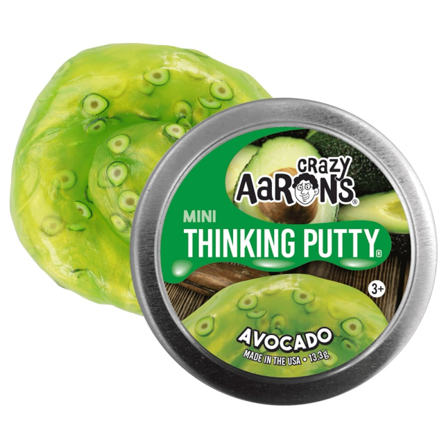 Thinking Putty Mini Avocado grön knådlera med burk