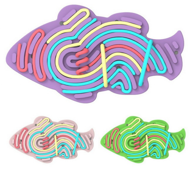 Fiskformad fidgetleksak för barn med autism och ADHD