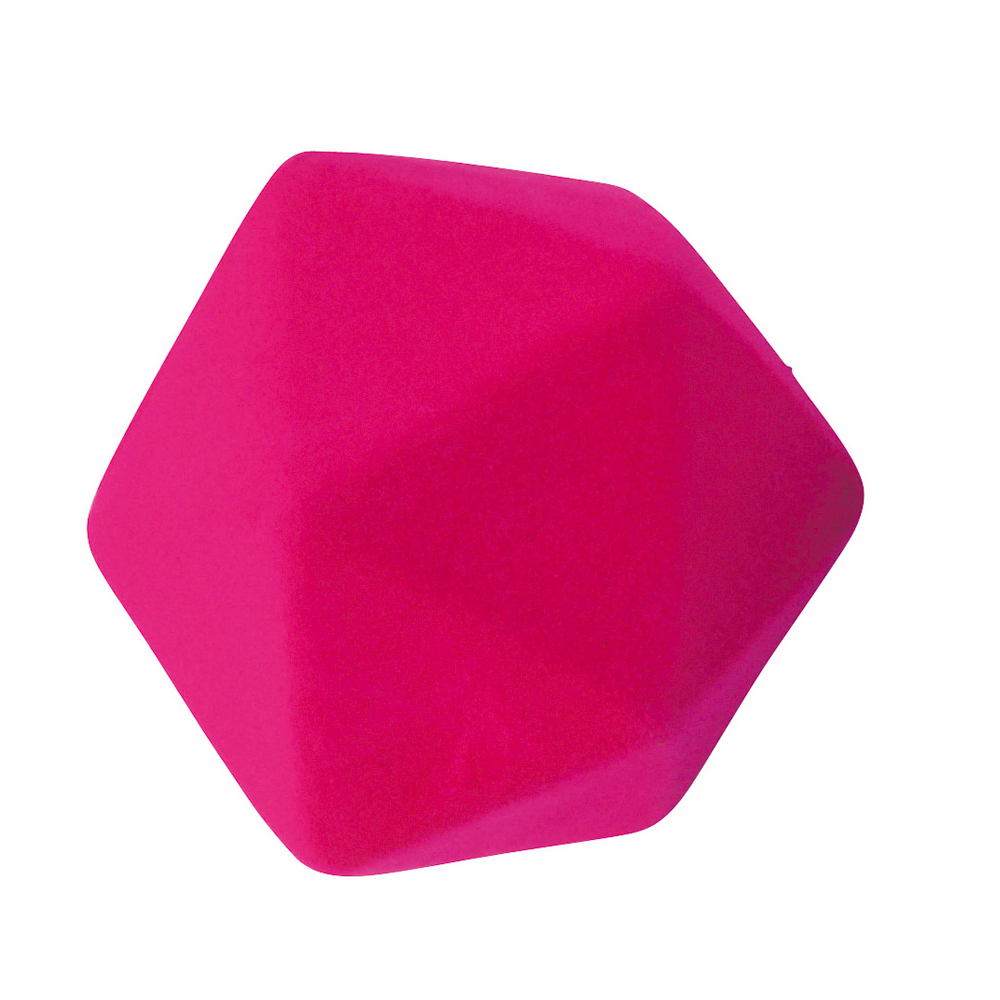 En cerise kantig stressboll