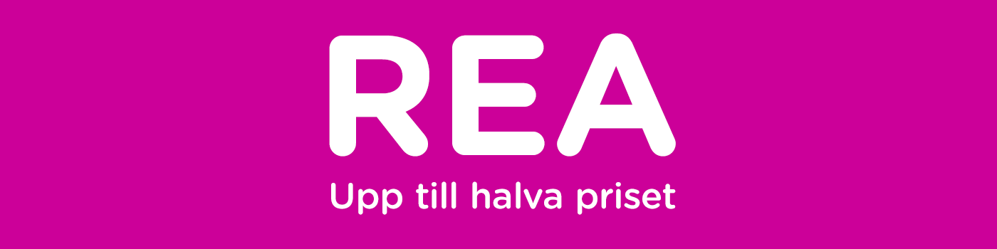 REA – upp till halva priset!