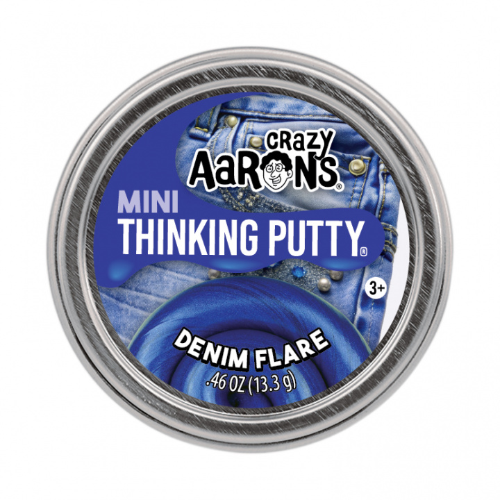 Knådlera i metallicblå färg – Denim Flare från Crazy Aaron’s