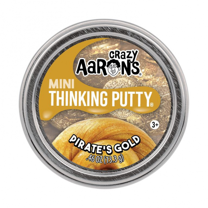 Mini Thinking Putty Pirate’s Gold – skimrande guld i plåtburk