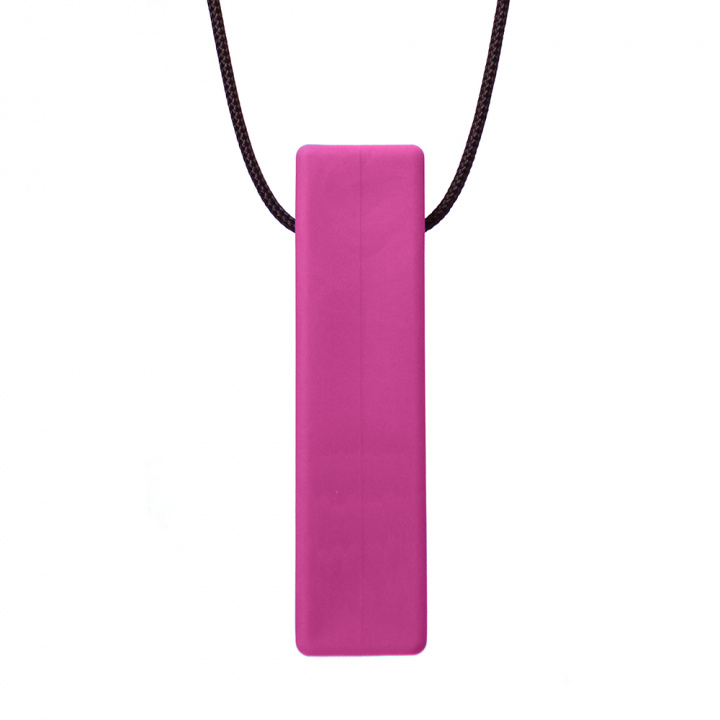 Cerise Brick Stick Smooth tugghalsband med slät yta och svart snöre