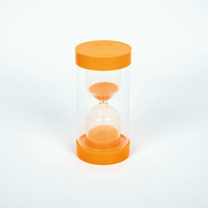 Orange timglas för visuell tidsuppfattning, 10-minuters sandtimer