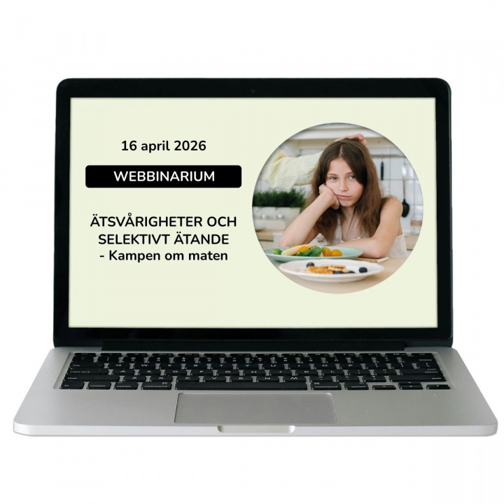 Webbinarium 16 april 2026 om ätsvårigheter och selektivt ätande – Kampen om maten, digital föreläsning med Malin Ekström